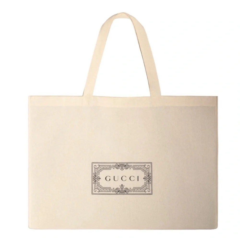 Gucci XL Cotton Dust Reusable Shopper Bag Tote